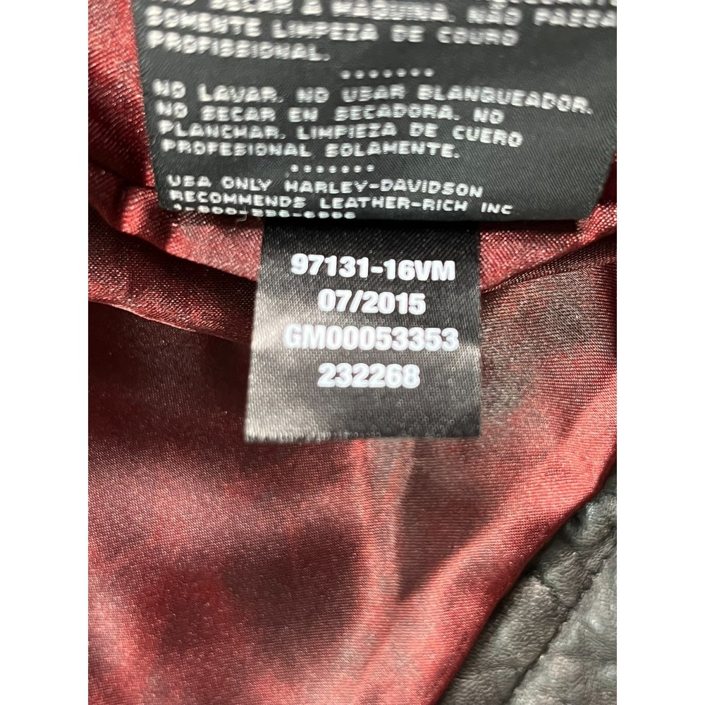 Harley Davidson Mens‎ XL Jacket Distressed Lambskin Gray 97131-16VM - Picture 15 of 16
